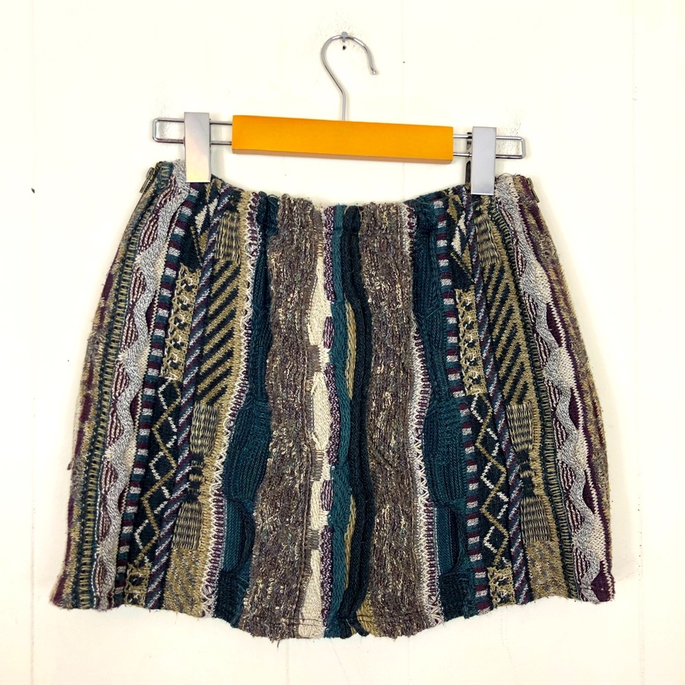 Urban Outfitters Urban Renewal Wool Textured Mini Skirt Sz M